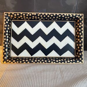 Mackenzie-Childs zig zag tray 11 1/2” x 7”